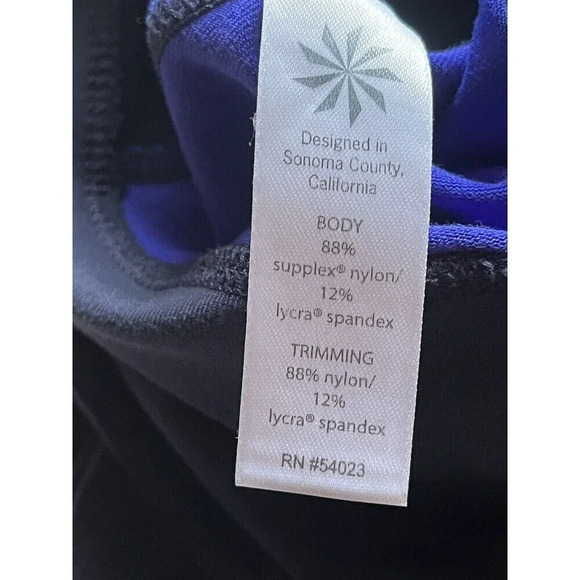 Athleta Purple and Black and White Striped Cropped Leggings - Size XXS - Picture 6 of 10